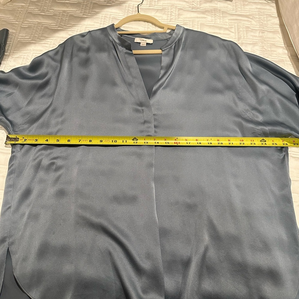 Vince Blue/Gray Silk Blouse
